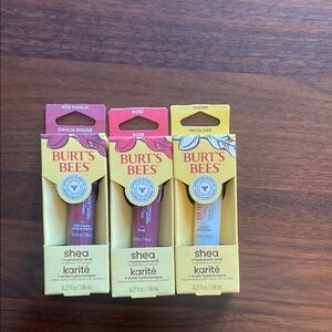 Burt's Bees - Lip Balm Trio - Red, Pink, Clear